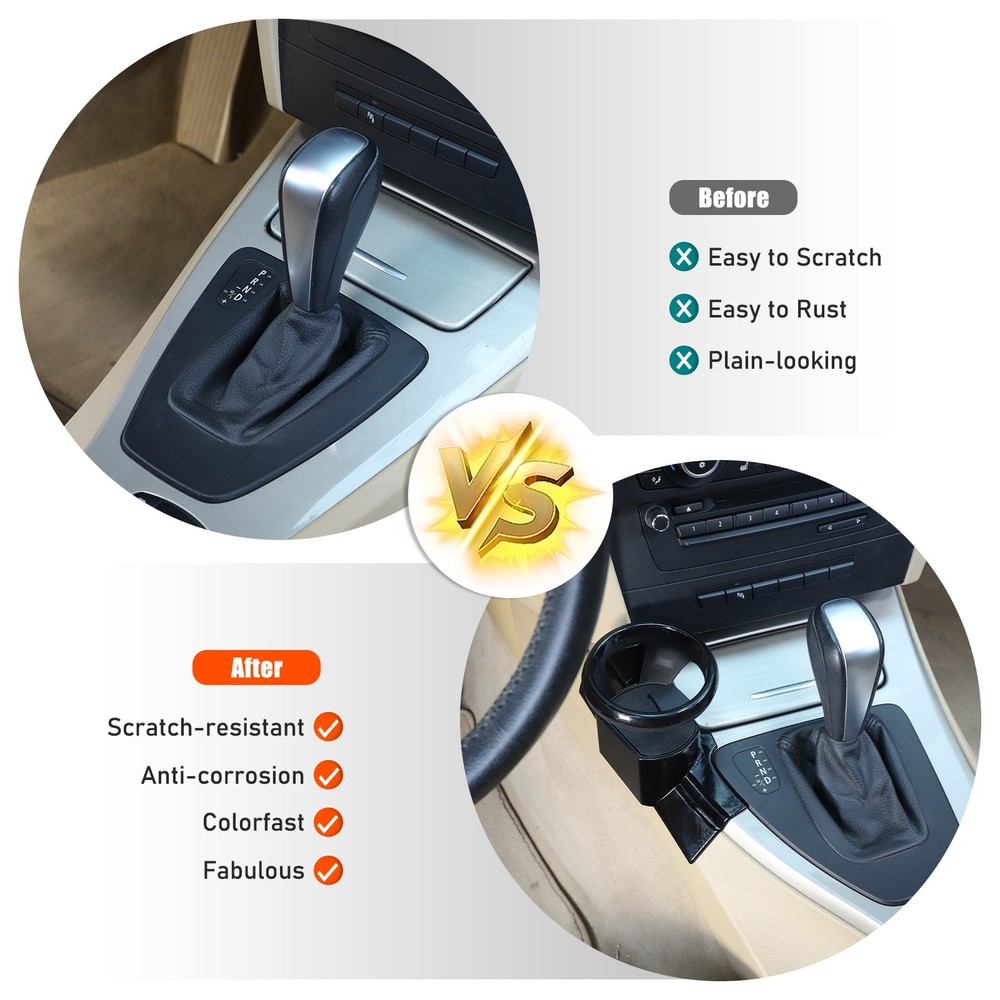 ABS Black Dashboard Left Side Cup Holder For BMW 3 Series E90 E91 E92 2005-2012