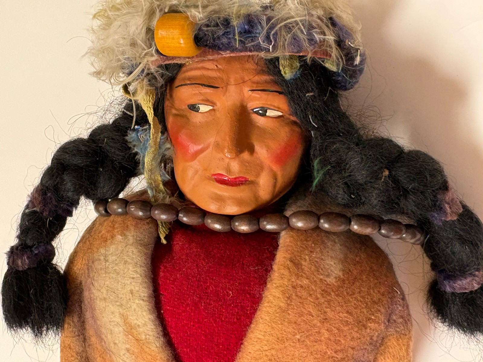 15” Indian Skookum Doll Antique Vintage Native American c 1920