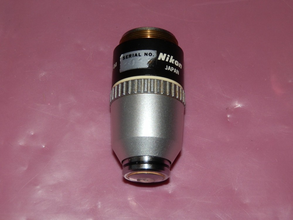 Nikon E Plan 100X - 1.25 160/0.17 Oil Microscope Objective -  Labophot Optiphot