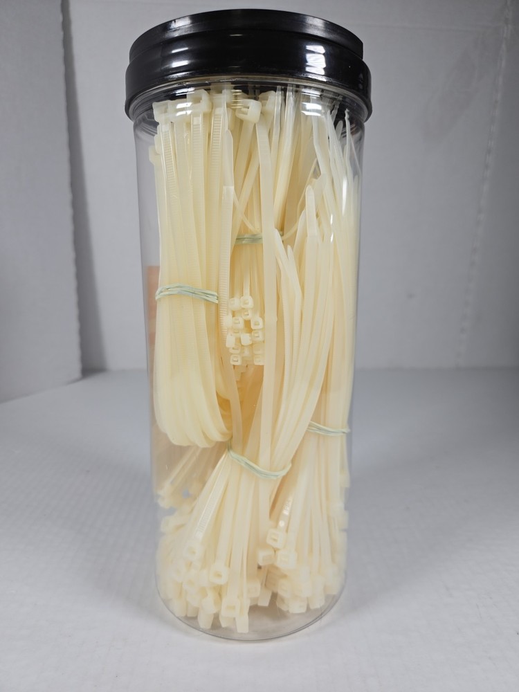 UTILITECH ASSORTED CABLE / ZIP TIES WHITE 4" 8" & 11" 650ct NEW