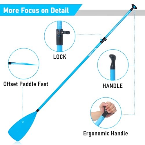 Paddle Board Paddle Effortless Adjustment & Transport Sup Paddle 3 210 Blue