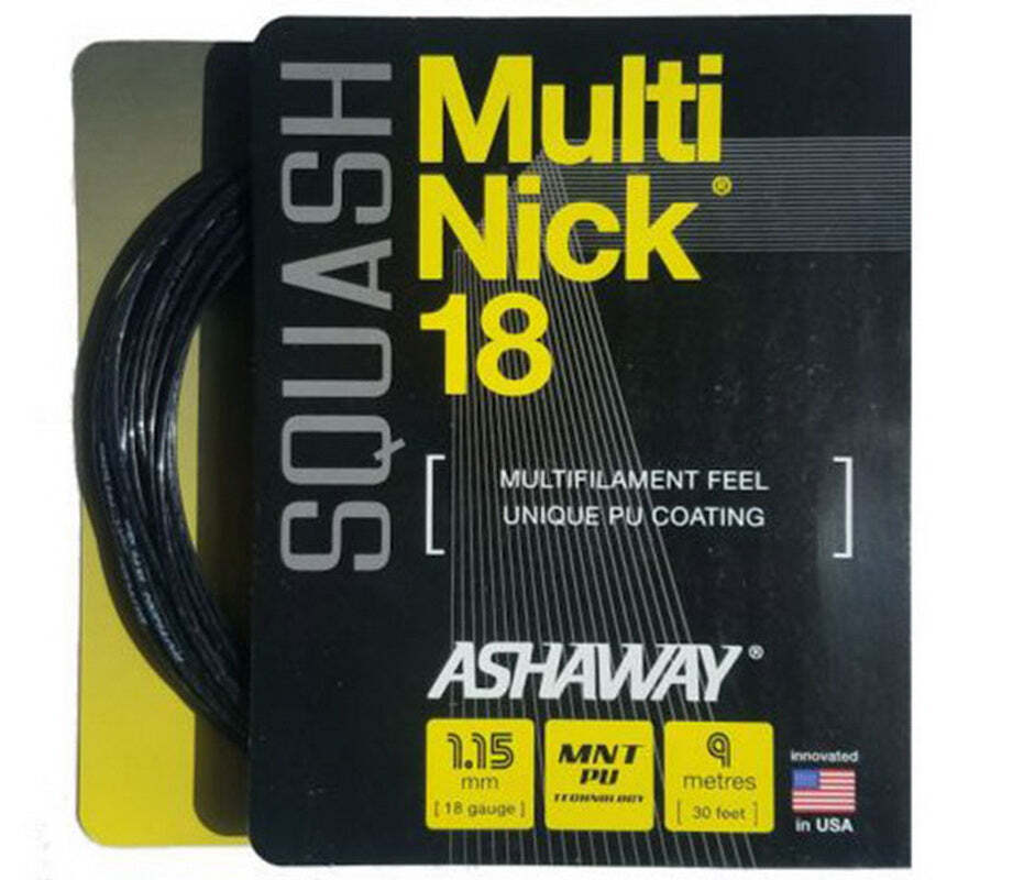Ashaway MULTINICK 18 BLACK 30' SET - Squash