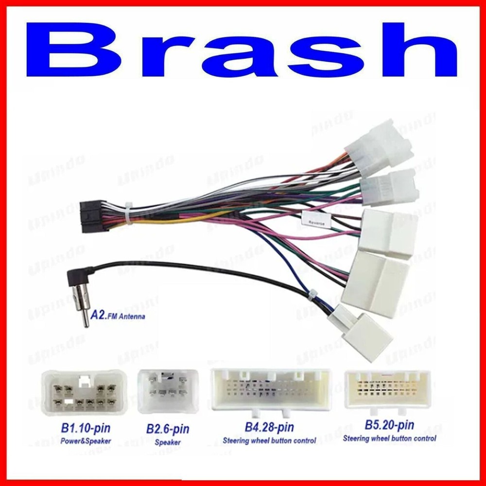 form  Echo 1999-2005  POWER / STEERING /ANTENNA ADAPTOR CABLE FOR ANDROID STEREO