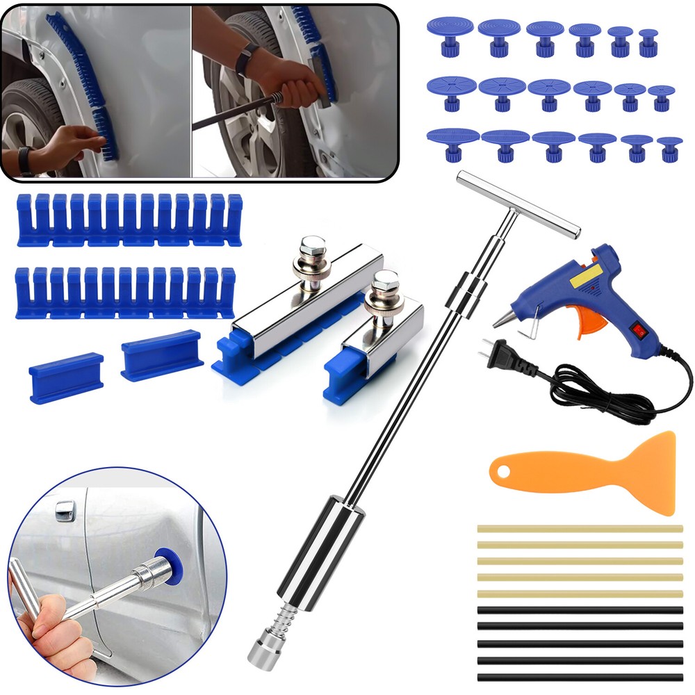 For Car Dent Repair Tool Pulling Set Dint Hail Damage Remover Puller Glue Gun