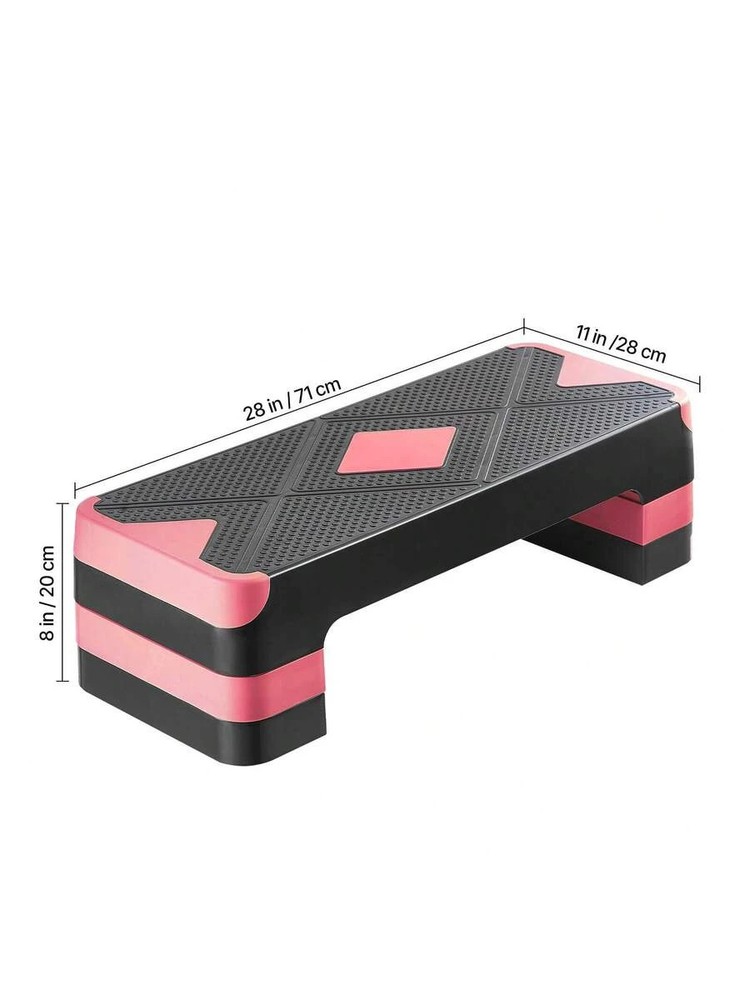 Aerobic Exercise Step Platform 28-Inch Workout Stepper Height Adjustable Fitnes
