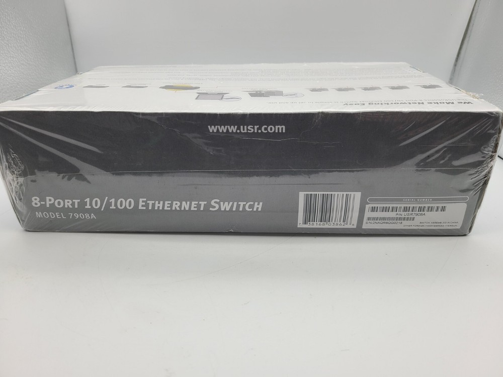 USRobotics (USR7908A) 8-Ports External Switch, NEW, Networking