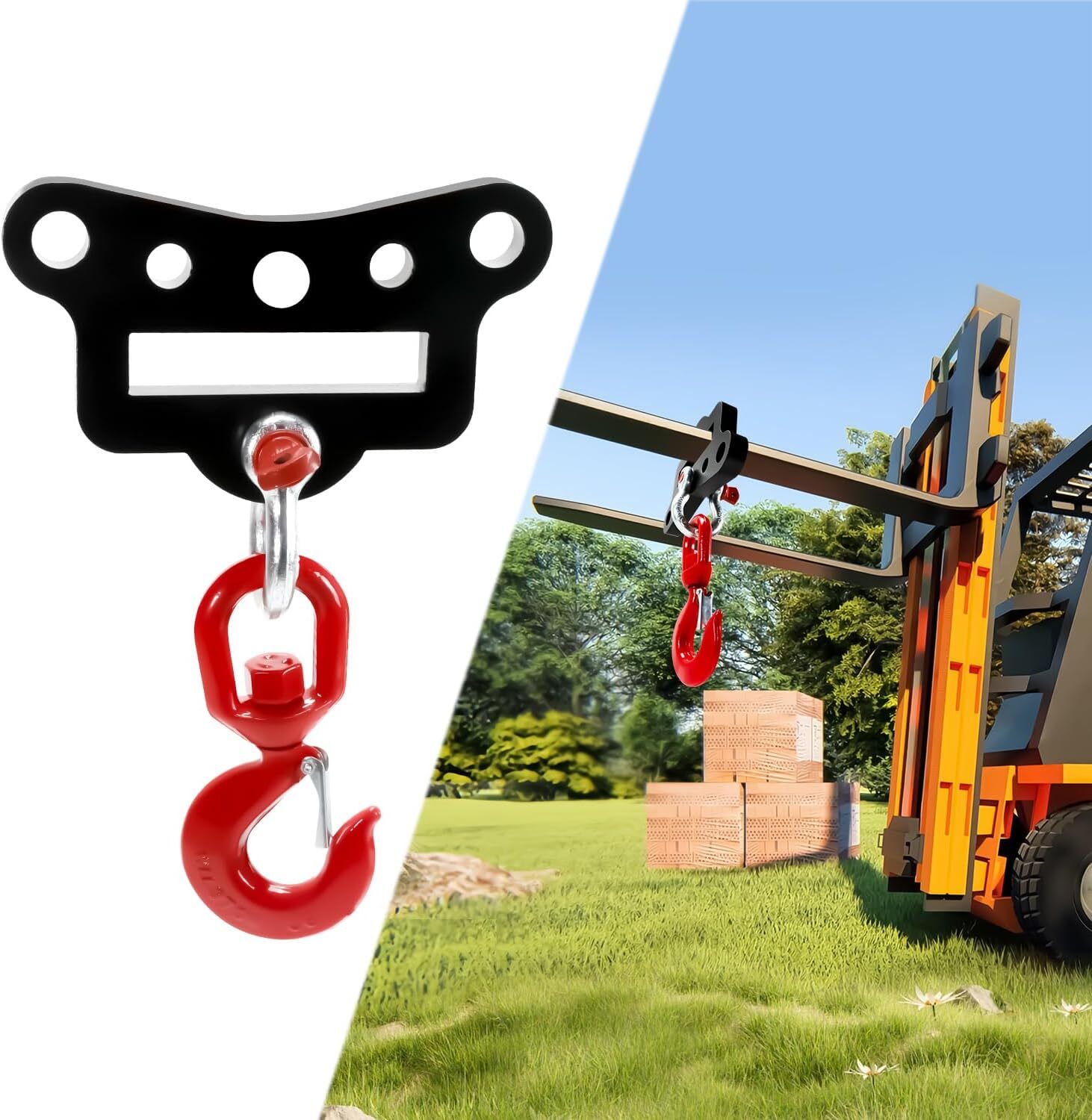 Forklift Lifting Hook,Fork Lift Attachment,Load 6600Lbs,Forklift Lifting Hoist