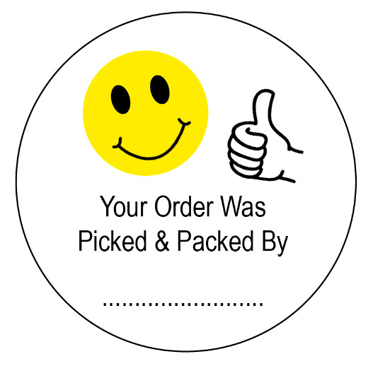 Quality Checked - Order Processing & Packing Stickers / Labels 45mm Circles
