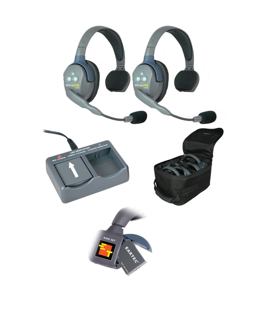 Eartec UL2S Eartec UltraLITE Full-Duplex Wireless Intercom System w/ 2 Headsets