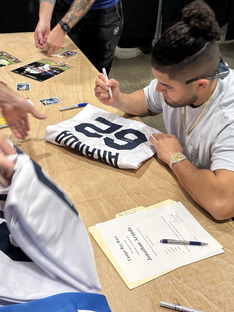 Rays Jonathan Aranda signed Jersey JSA Authentic