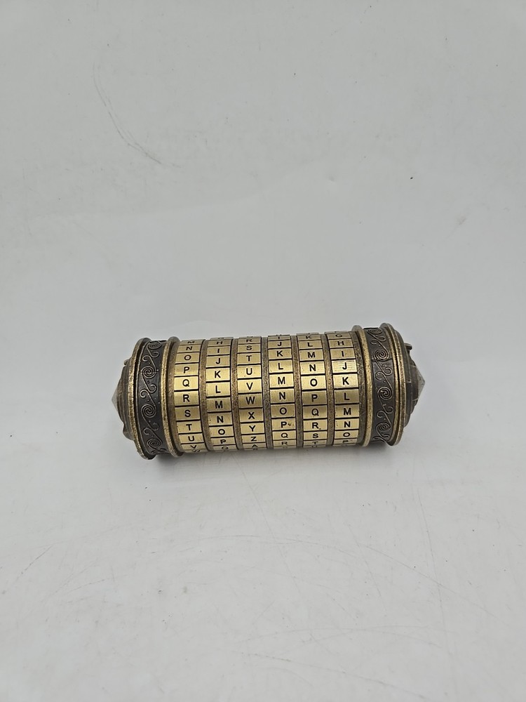 Da Vinci Code Cryptex Lock Box Puzzle Brass Romantic Annversary/Birthday Gift
