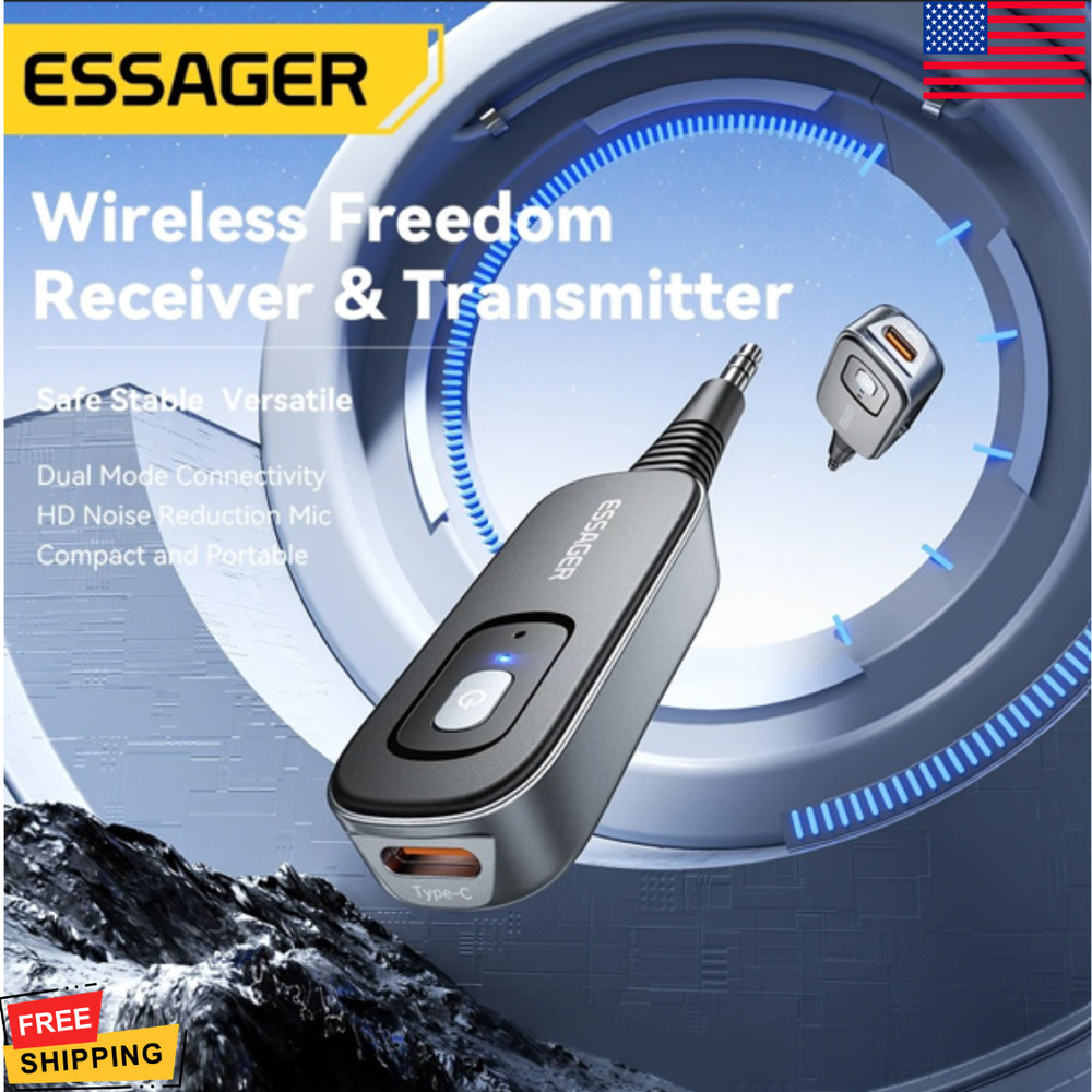 2-in-1 Bluetooth Audio Receiver Transmitter Wireless Bluetooth 5.1 3.5mm AUX