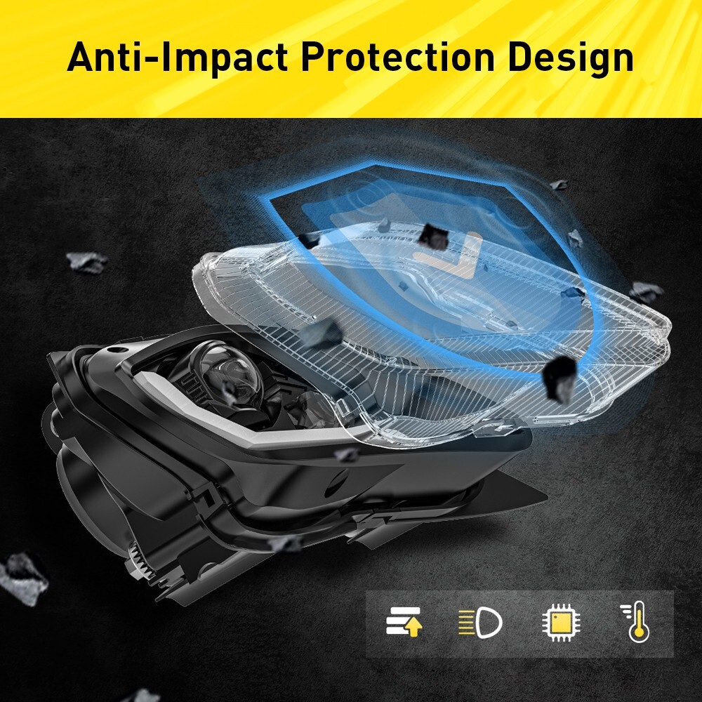 2PCS LED Headlights Set For Yamaha Raptor 700 R 350 YFZ450 R Wolverine 2006-2023