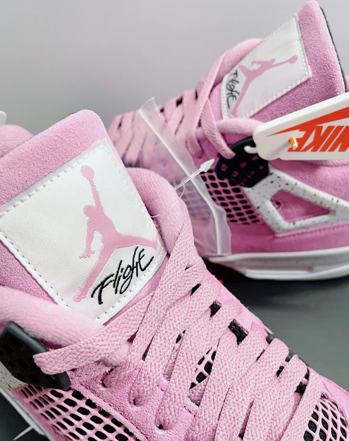 Jordan 4 Retro Pink Men/Women Mid Top Basketball Shoes