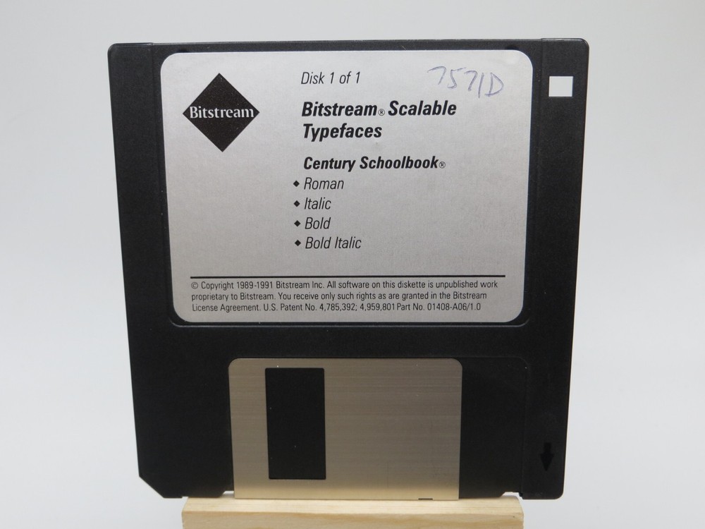 3.5" Floppy Disk Bitstream Scalable Typefaces - Century School Book vTG software