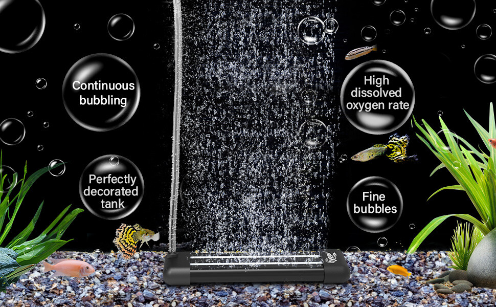 hygger Air Bubble Disk Stone Aquarium Aerator Non-Clogging Fine Bubbles Oxygen