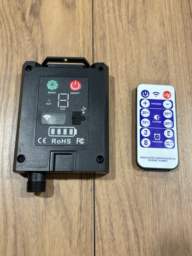 Solar LED Light Controller w/ Remote – Replacement Control Box Tested Generic d1