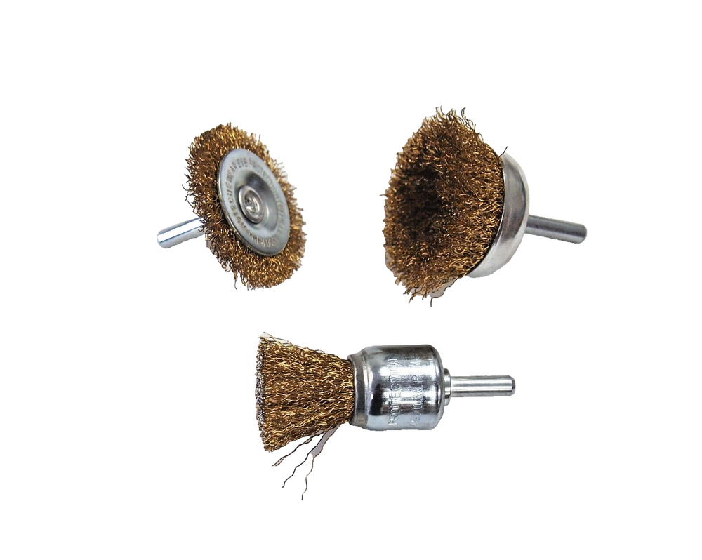 3PC Wire Cup Wheel Brush Rust Removal BBQ Clean Drill Attachments 591001