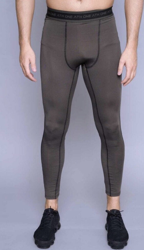 one athletic MTech Run Compression Legging Medium – Khaki RRP £29.99