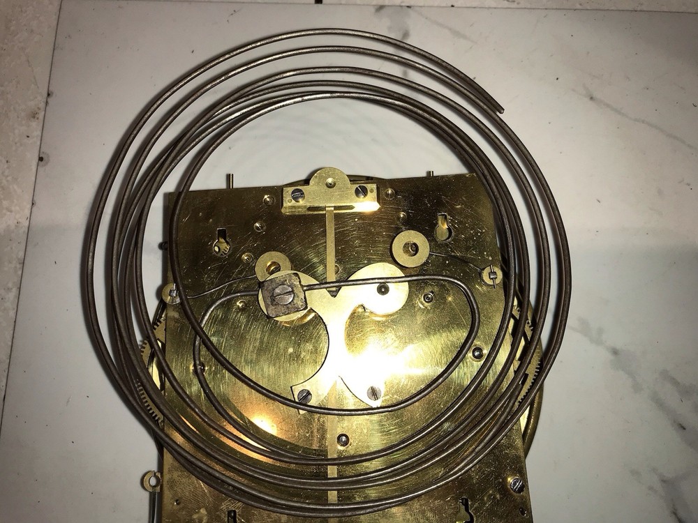 Rare Small Size,Antique Germany Wall Strike Clock,3 Brass Weights,walnut Case,