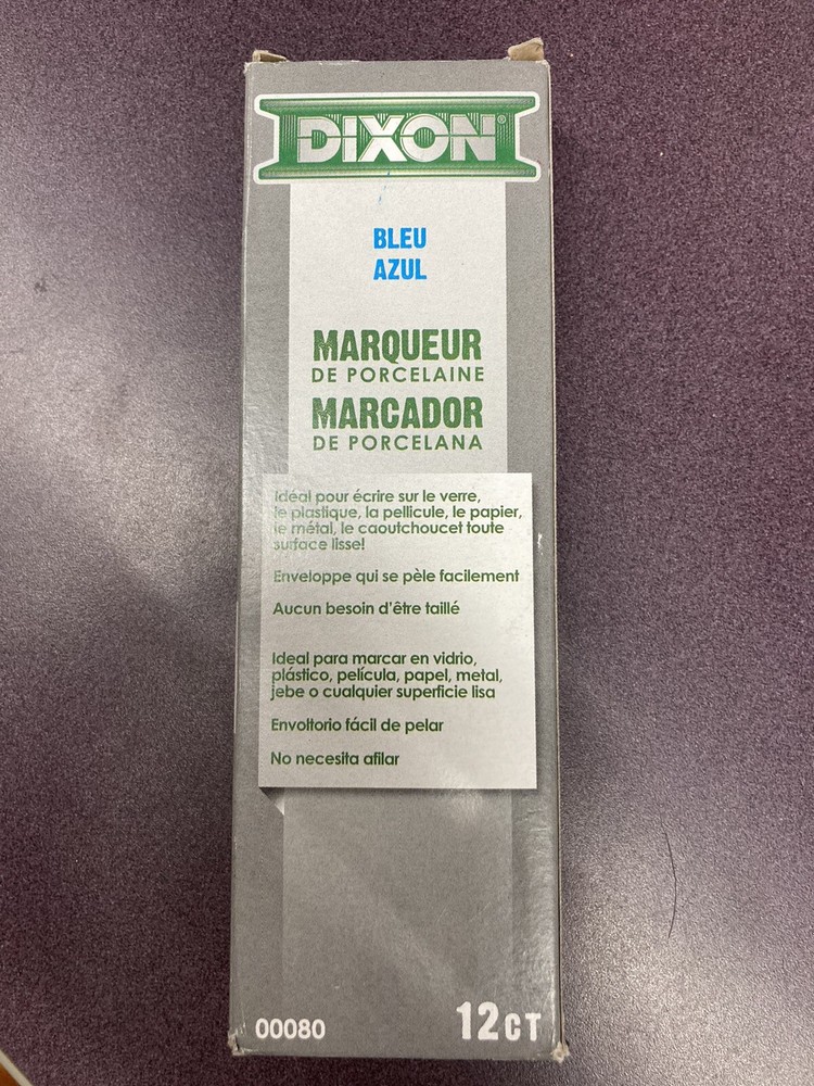 Dixon, China Marker, Blue, 12 count