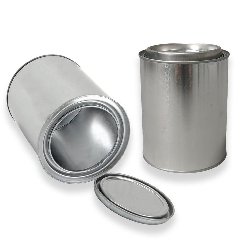 2 Pack Empty Metal Paint Cans with Lids,Paint Storage Containers for Leftover...