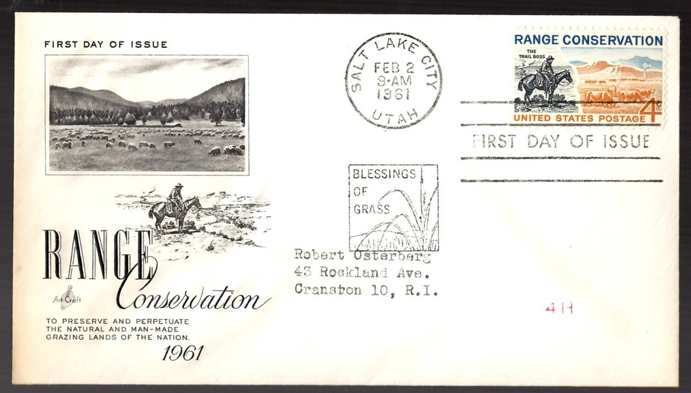 First Day Cover Range Conservation 4 cent 1961