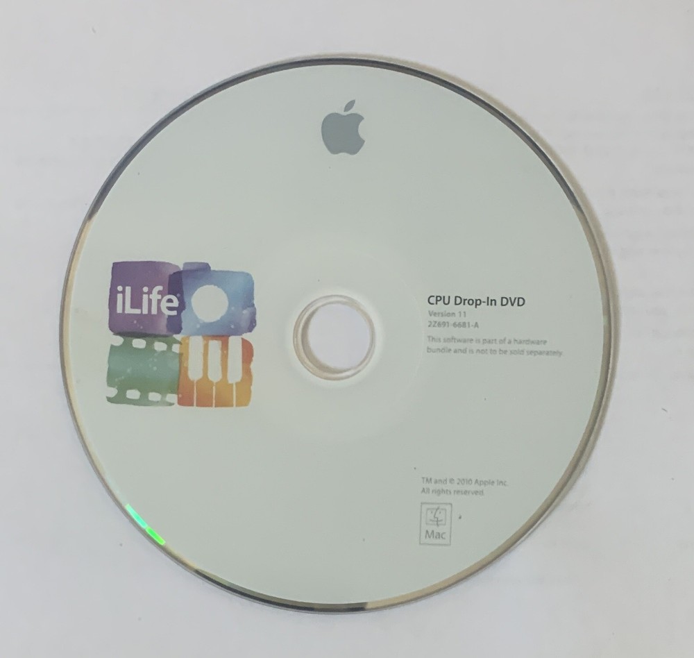 Apple Macintosh iLife Version 11, 2010 Drop IN DVD