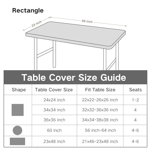 Rectangle 4ft Fitted Table Cover Elastic 48" x 23" (Rectangular) Black