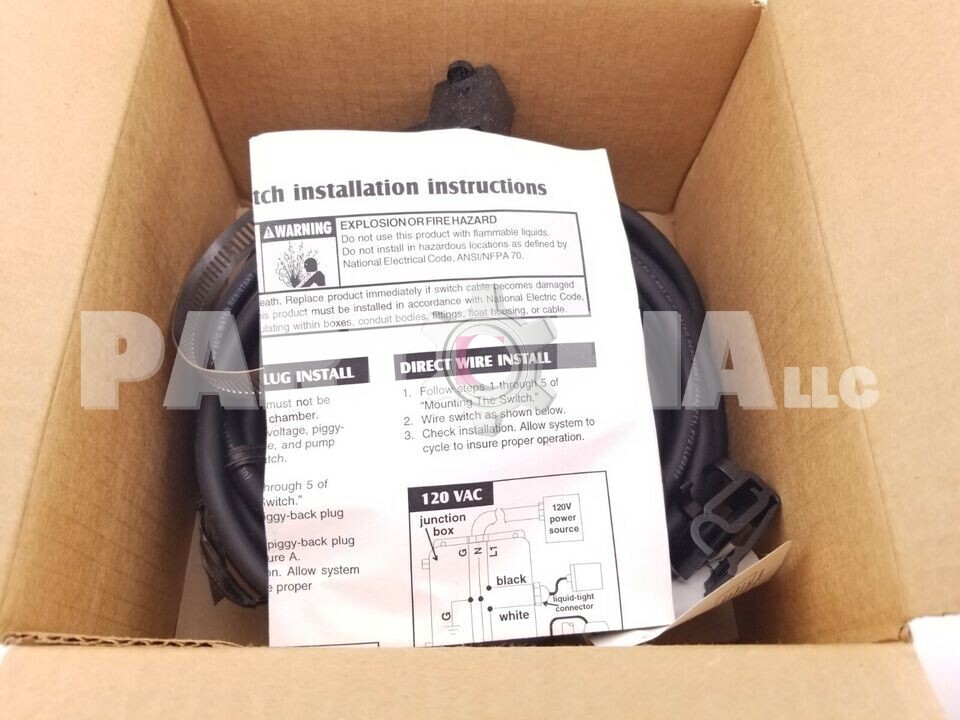 Barnes 720152 SJE PumpMaster Pump Switch, 20Ft, 120V with Plug