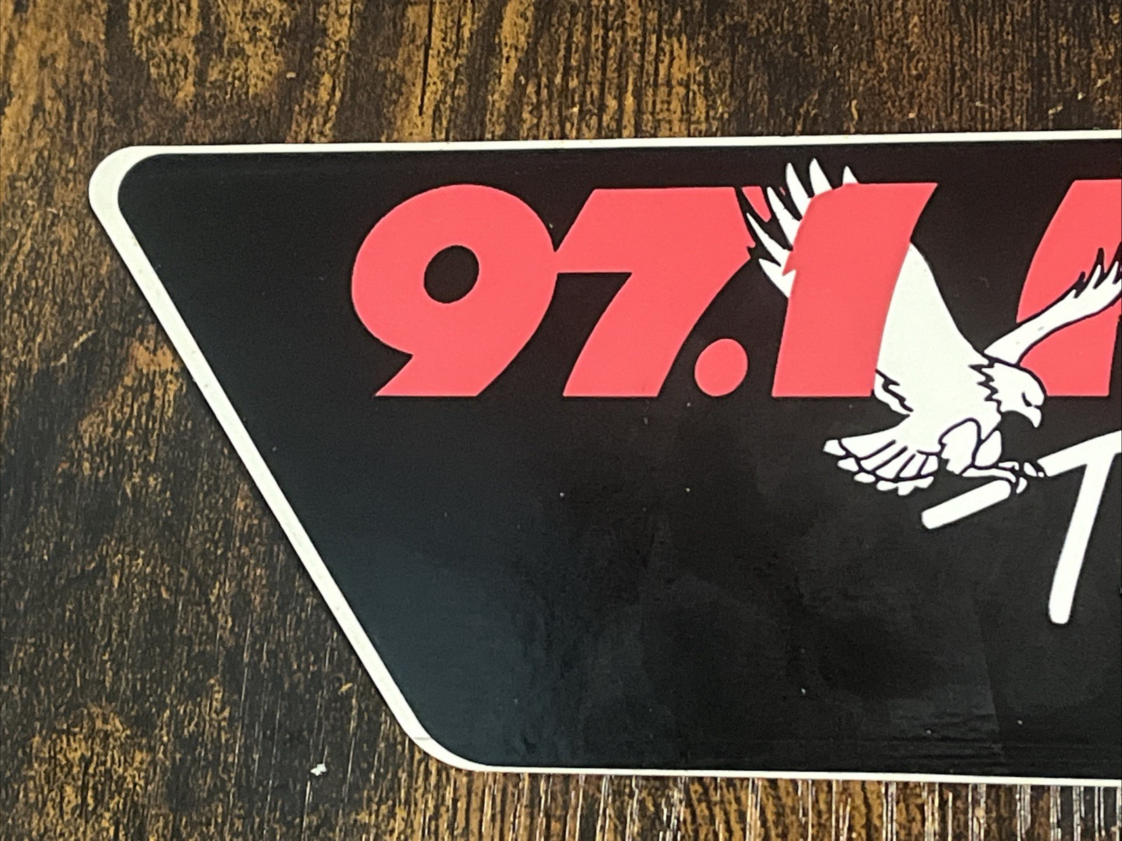Vtg 1980's 97.1 FM KEGL The Eagle Radio Station Decal Bumper Sticker Dallas TX