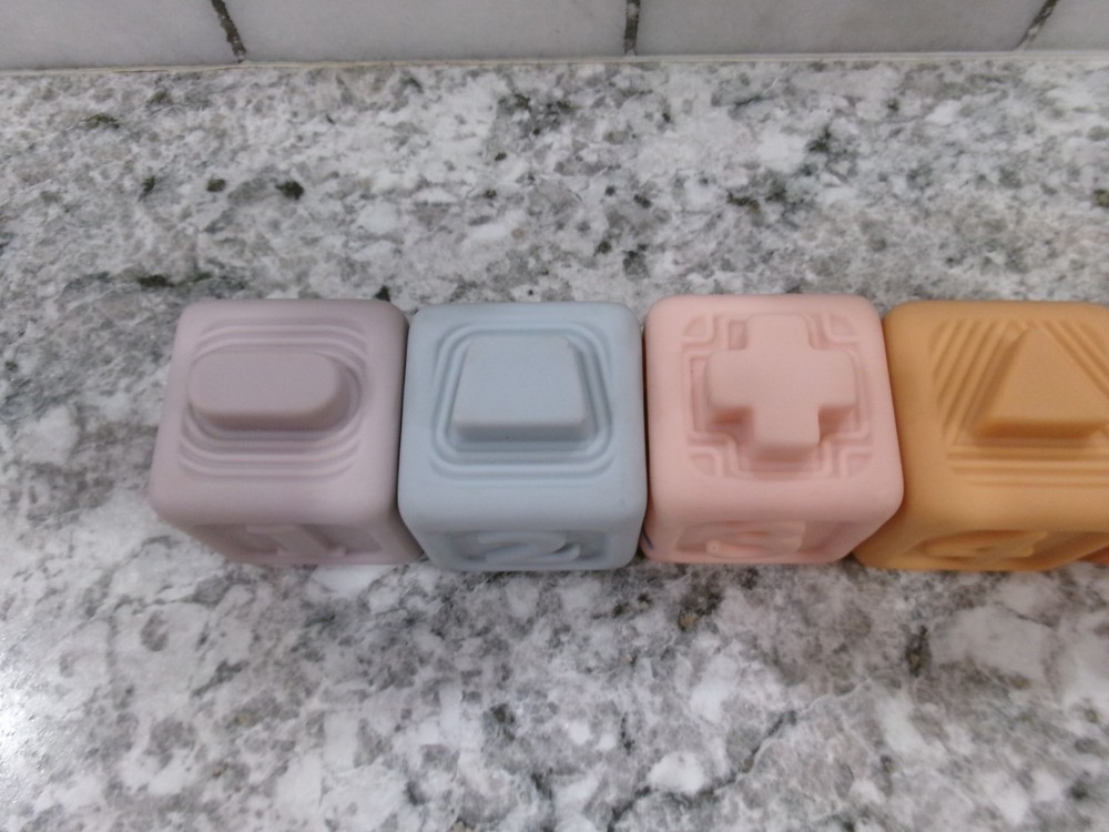 Babies Number Blocks, 1-6, Rubber, Stackable, Cubes