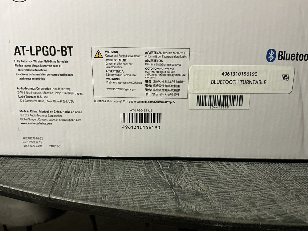 Audio-Technica AT-LPGO-BT Wireless Automatic Bluetooth Turntable (LP60X)