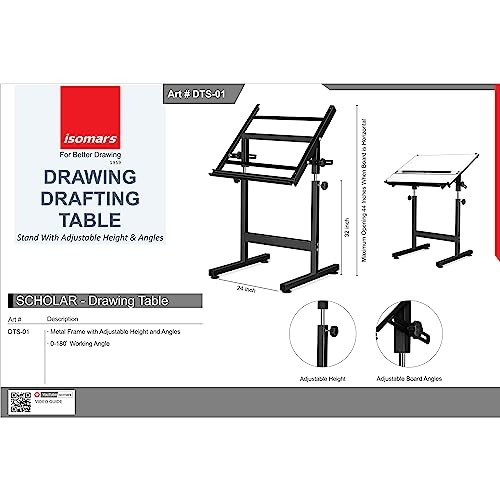 Scholar Drafting Table Stand Adjustable Height No Board