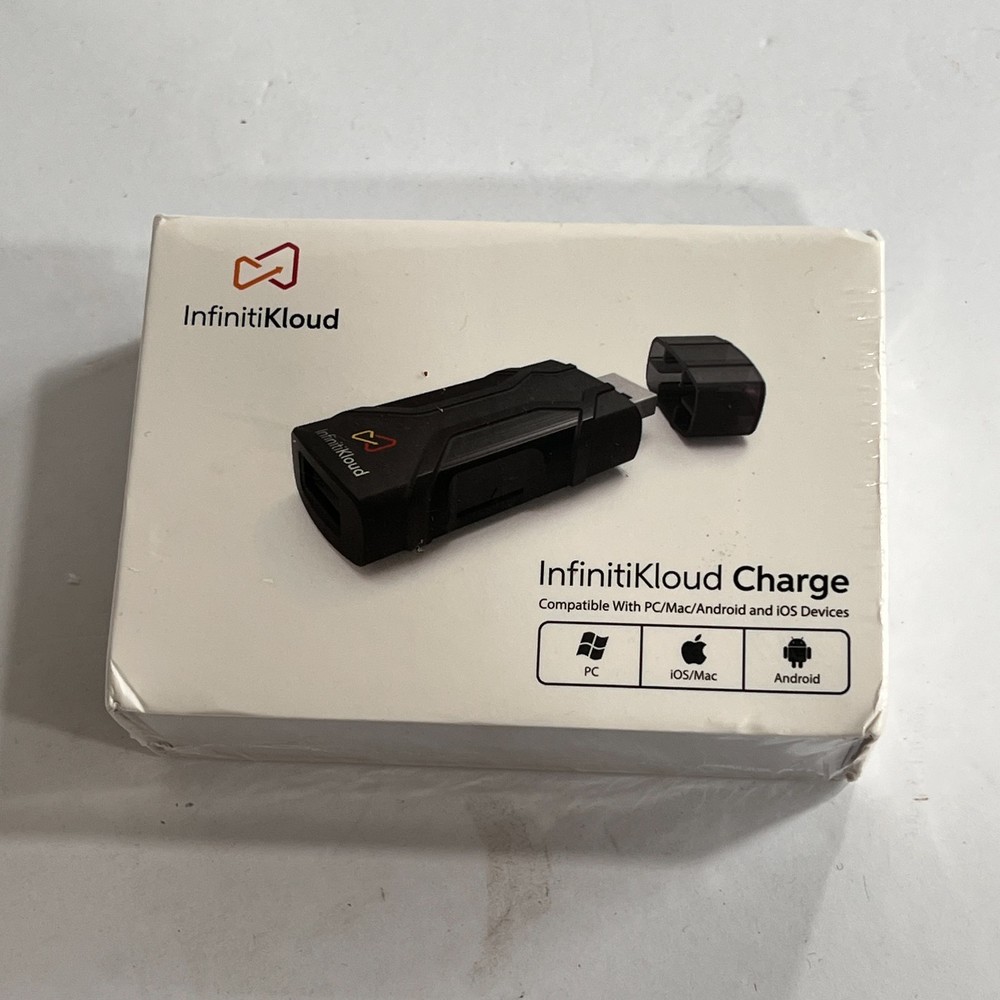 InfinitiKloud SD USB Powered Backup Drive PC Mac Android NEW & FACTORY SEALED