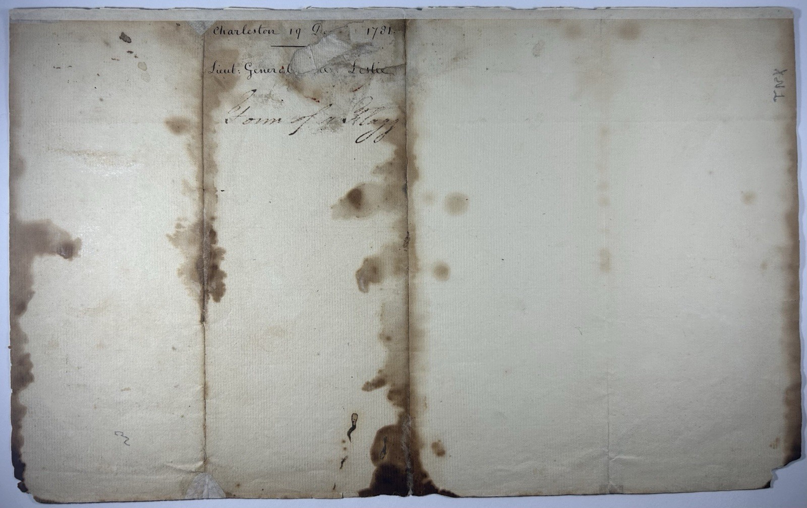 1781 "Flag of Truce" Letter to Begin Surrender Negotiations w/ Nathanael Greene