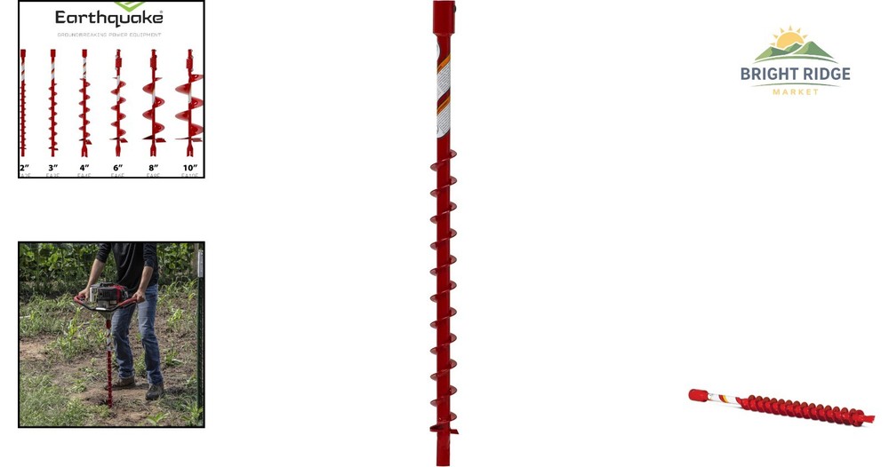 Replaceable Blade Earth Auger, 36-Inch Length with Fishtail Point for Efficiency