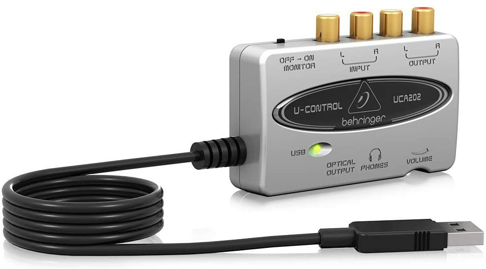 Behringer UCA202 U-Control Ultra low-latency 2 In2 Out USBAudio Interface
