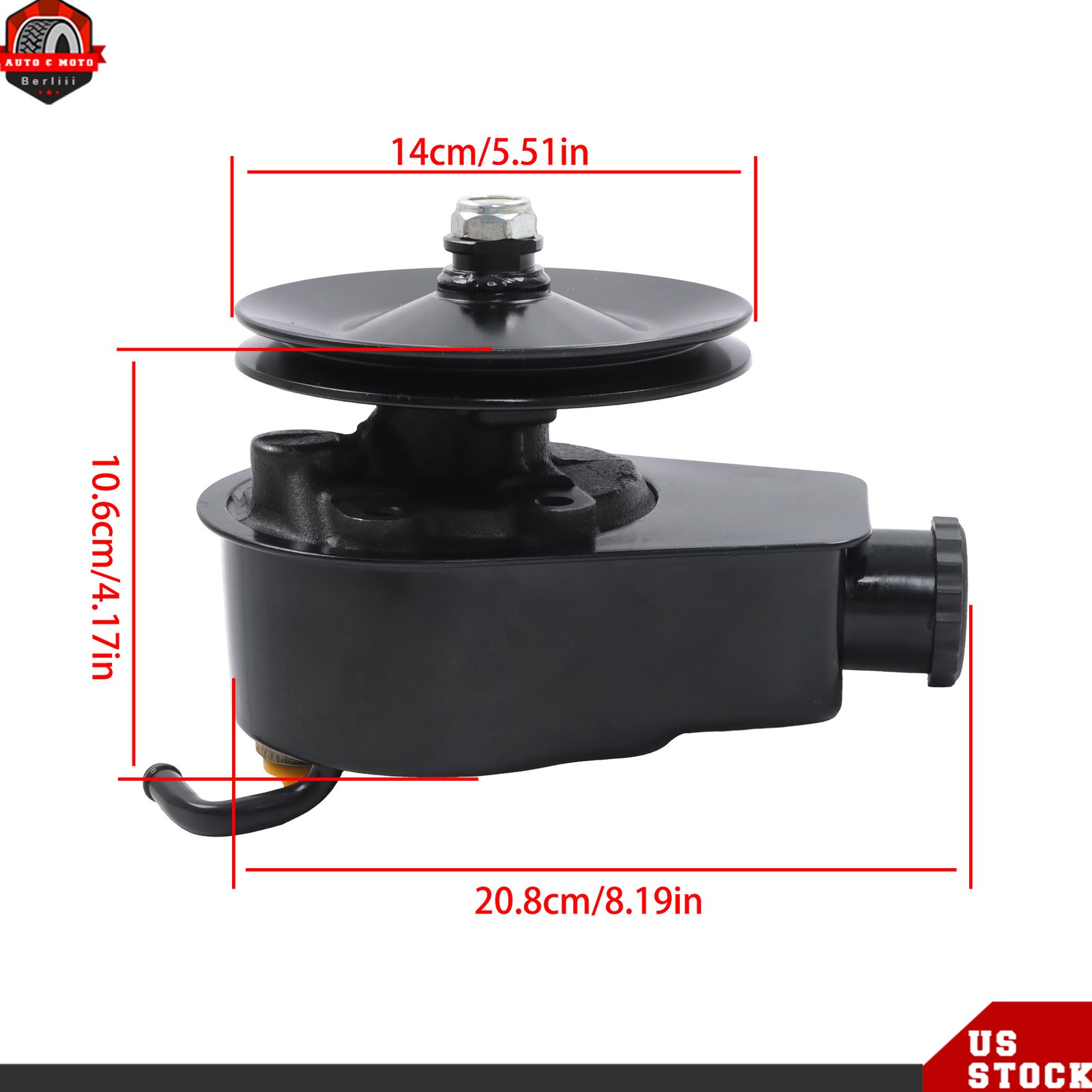 BBC SBC For Chevy 283 Saginaw Style Power Steering Pump w/ Single Groove Pulley