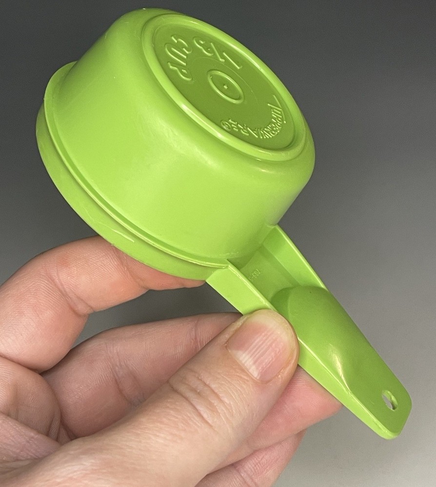 Vintage Tupperware 1970s Green Measuring Cup Single ( 1/3 ((Third)) Cup) Nesting