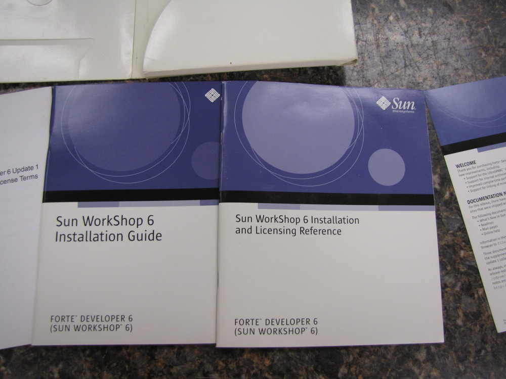 SUN Microsystem Forte Developer 6 Update Install Kit w/ Manuals CD Software-MP25