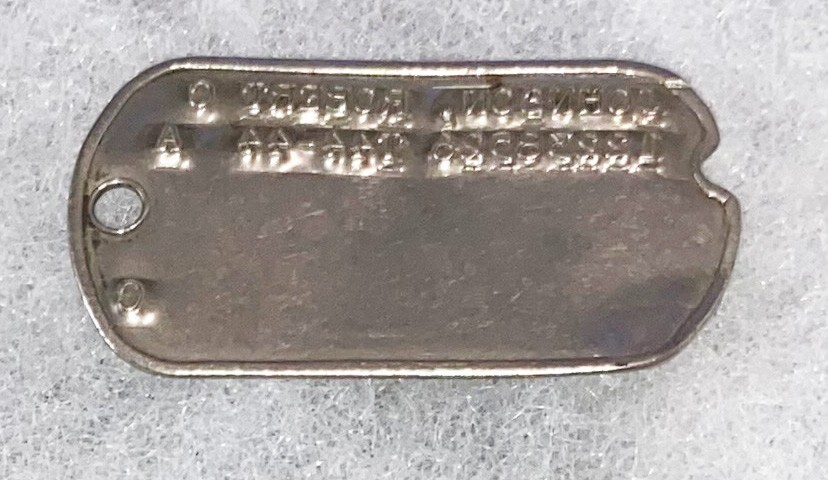 WWII Single Robert Robinson T-43 Dog Tag