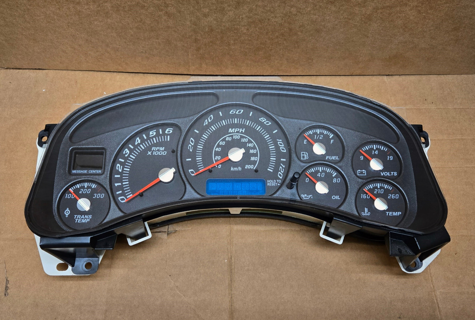 99-02 DENALI 7 GAUGE INSTRUMENT CLUSTER SPEEDOMETER REMAN TRANSMISSION 120MPH