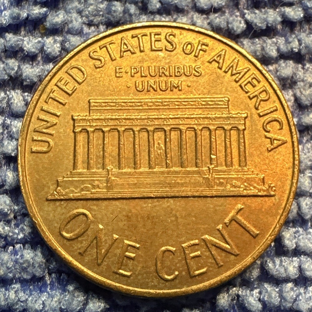 1964 Lincoln Memorial Cent Machine Doubling On Reverse Error!