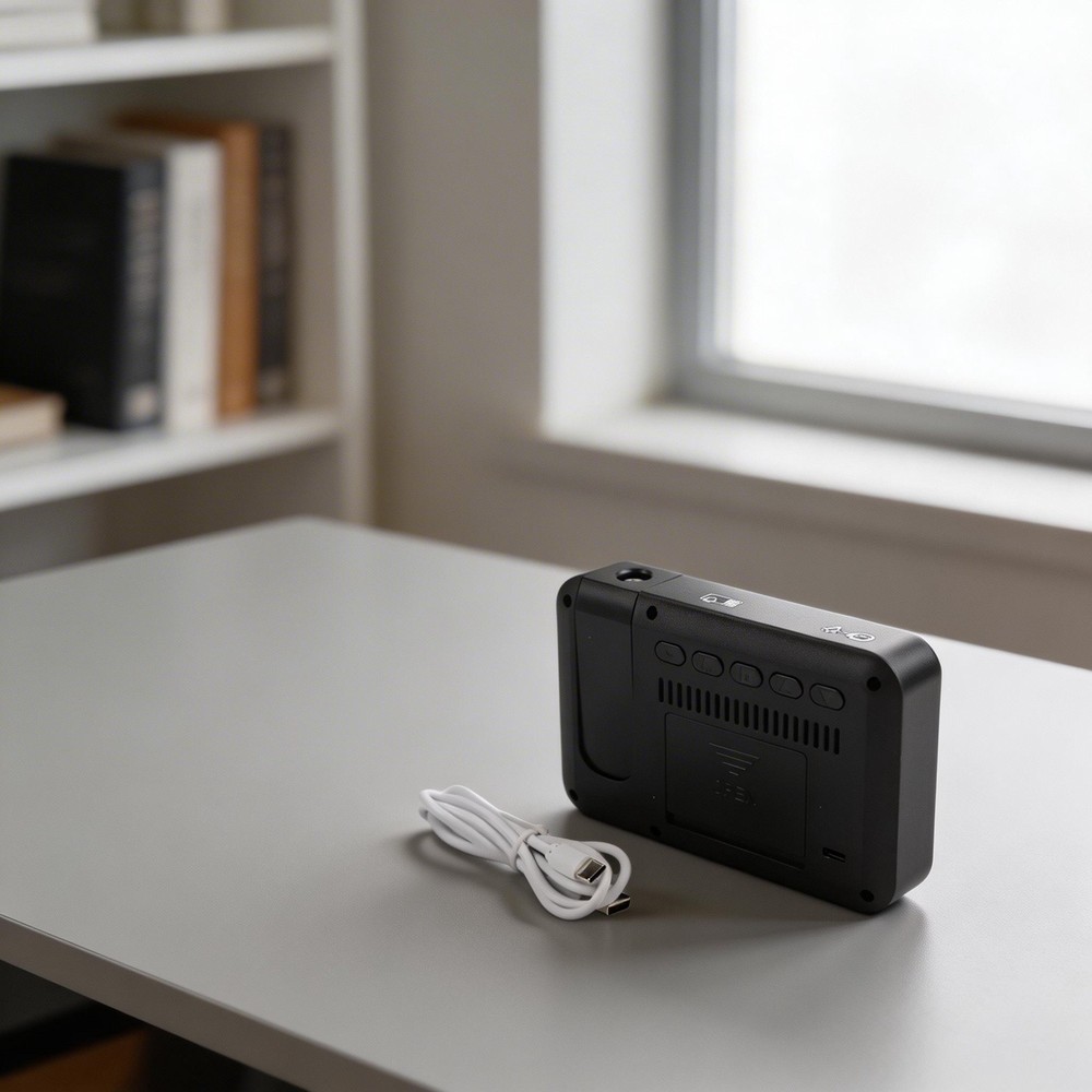 Multifunction Projection Clock with Easy Touch Control and 180 Degree Rotation