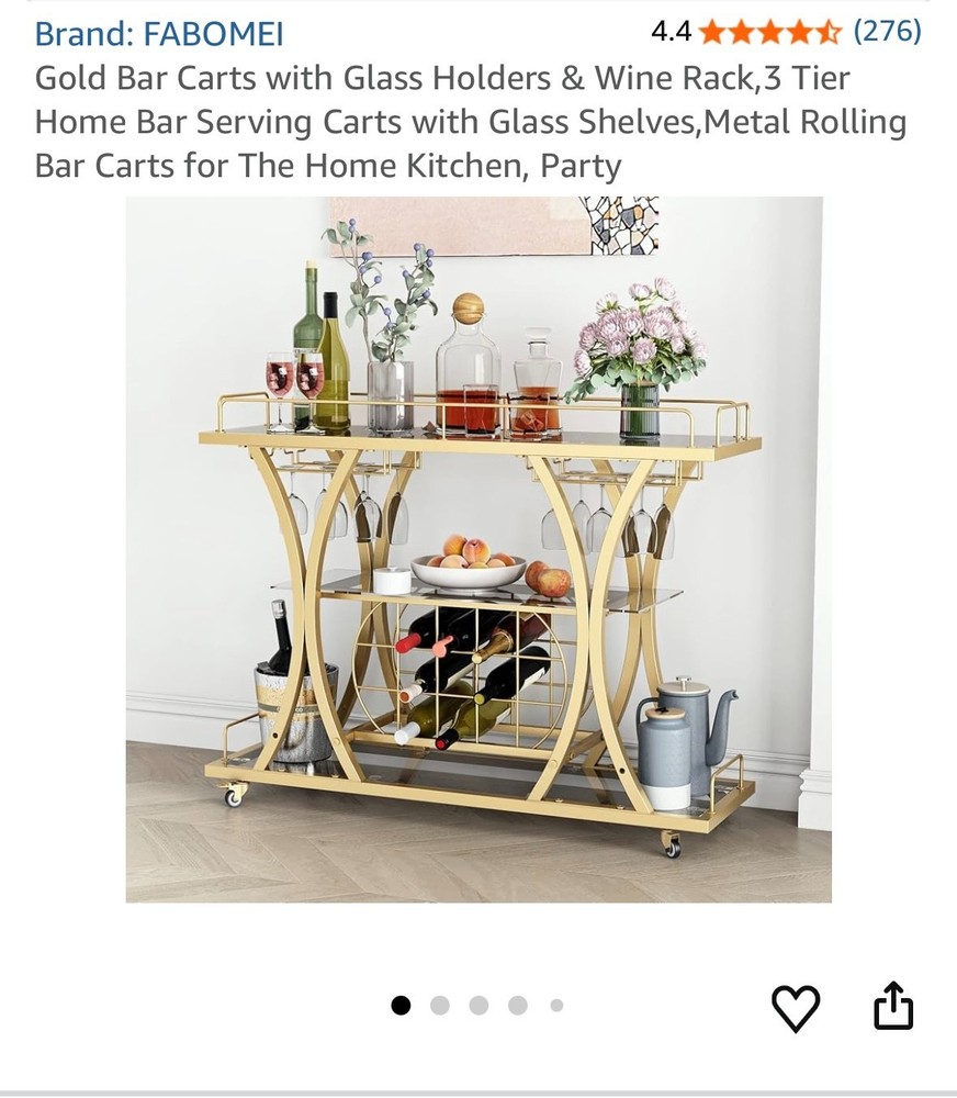 Gold Bar Cart