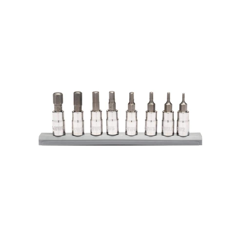 Husky 1/4 in. Drive Metric Hex Bit Socket Set (8-Piece)