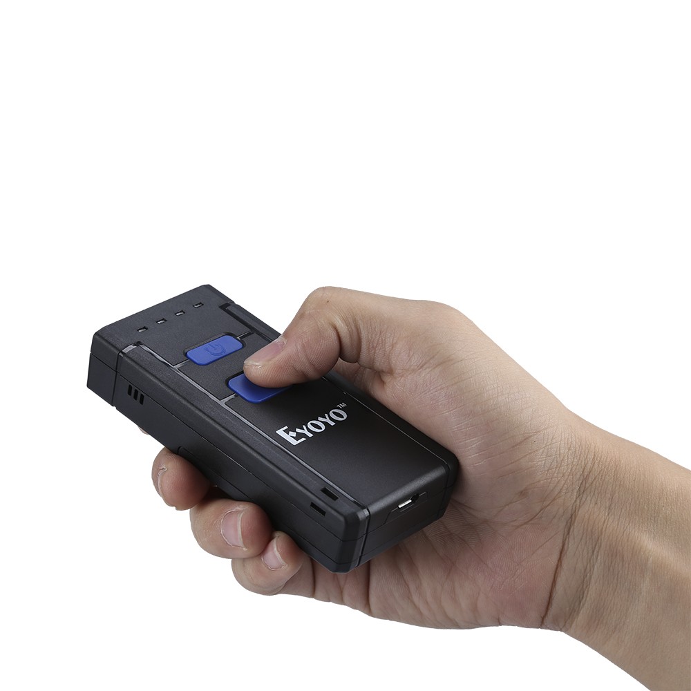 1D Wireless Barcode Scanner Bluetooth 3 In 1 Fits For iPhone Android Windows