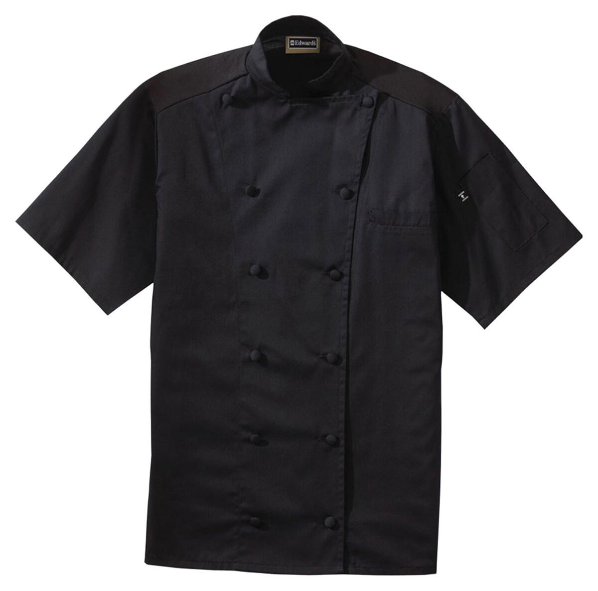 Edwards Garments 3331 12 Button Short Sleeve With Mesh Chef Coat