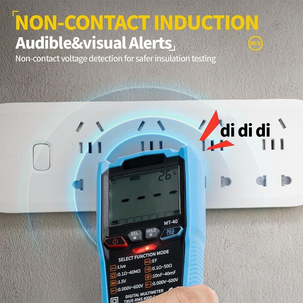 Digital MT40 Multimeter with Fast Sampling Rate and Backlight Functionality